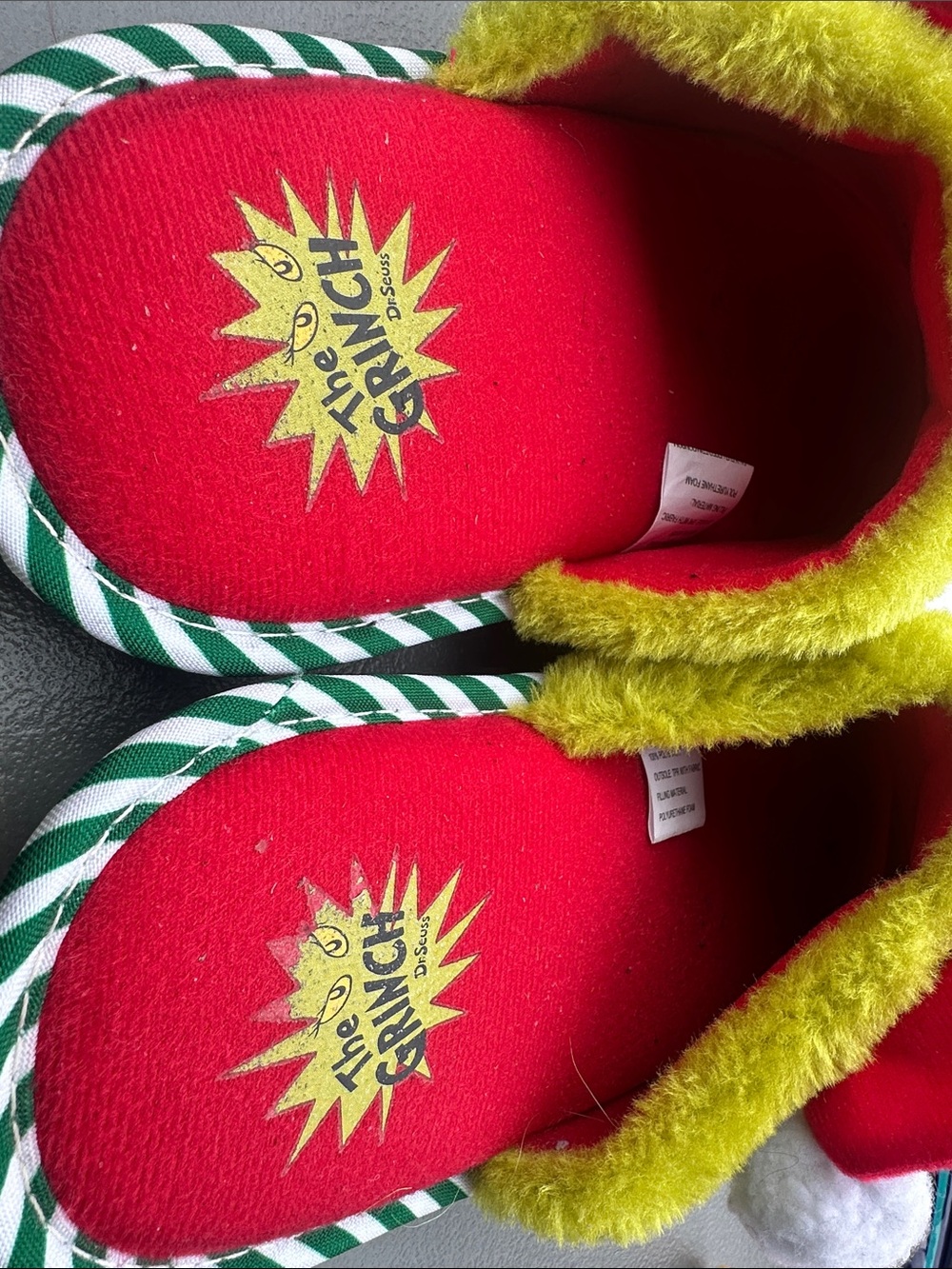 The Grinch Plush Holiday Slippers - Green/Red - Picture 2 of 3
